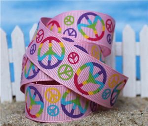 Summer Holiday Ribbon - Peace Pink